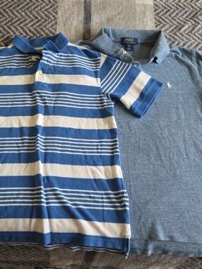 Polo by Ralph Lauren Boys Blue & White Striped Polo Pair